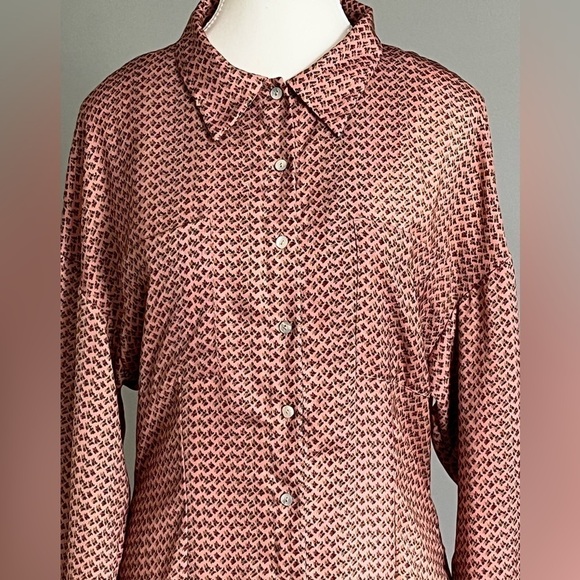 Zara button front maxi silky ditzy floral print dress, size medium. - Picture 6 of 13